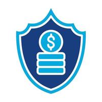 Money Security Glyph Two Color Icon vector