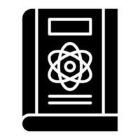 Physics Book Glyph Icon vector