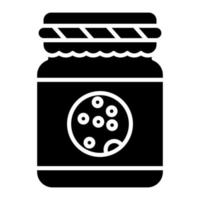 icono de glifo de tarro de galletas vector