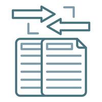 Exchange Files Line Two Color Icon vector