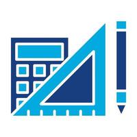 Mathematics Tools Glyph Two Color Icon vector