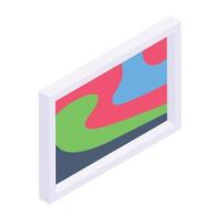 Trendy isometric icon of art gallery vector