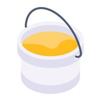 Paint bucket isometric icon is ready for web and apps vector