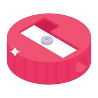 An isometric icon design of sharpener vector