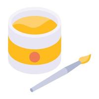 Paint bucket isometric icon is ready for web and apps vector