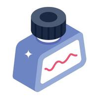 A customizable isometric icon of ink