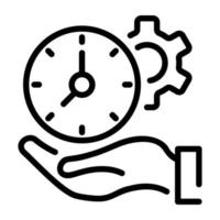 Ready to use linear icon of time management vector