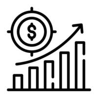 Get hold of this financial analysis line icon vector