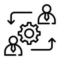 Staff turnover icon designed in line style vector