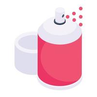 A visually appealing isometric icon of paint spray vector