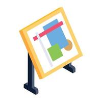 Trendy isometric icon of art gallery vector