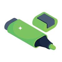 Modern isometric icon design of highlighter vector