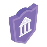 An isometric vector design of bank insurance