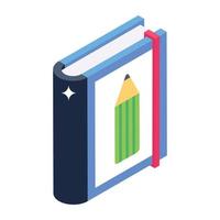 Creatively designed isometric icon of art papers vector