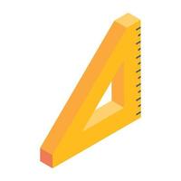 Measurement tool, isometric icon of scale vector