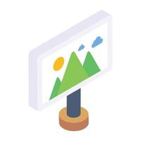 Trendy isometric icon of art gallery vector