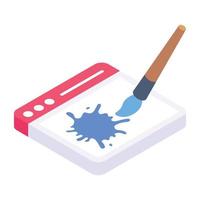 Trendy isometric icon of art gallery vector