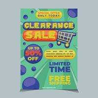 Clearance Sale Poster Template vector