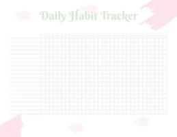 Habit Tracker. Monthly planner habit tracker template. vector