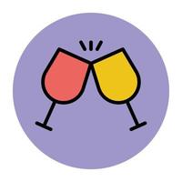 Trendy Toasting Concepts vector