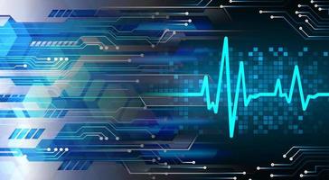 ilustración de fondo de tecnología de Internet de alta velocidad abstracta. corazón de pulso. electrocardiograma electrocardiograma vector