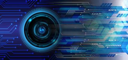 eye cyber circuit future technology concept background vector