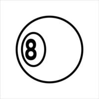 billiard ball icon vector design template simple and clean