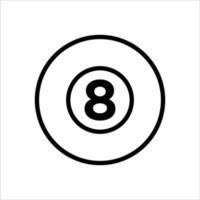 billiard ball icon vector design template simple and clean