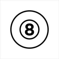 billiard ball icon vector design template simple and clean