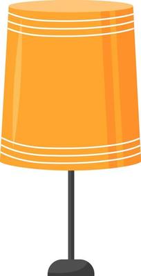 Bedside lamp semi flat color vector object