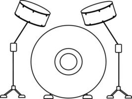 Drum kit semi flat color vector object