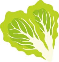 Heart shaped lettuce leaves semi flat color vector object