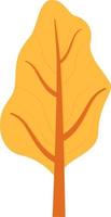 Autumn tree semi flat color vector object