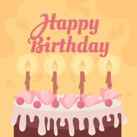 Happy birthday greeting card template vector