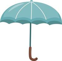 Open umbrella semi flat color vector object