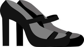 Elegant black heels semi flat color vector object