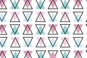 Background with triangular shapes in pink and light blue vector