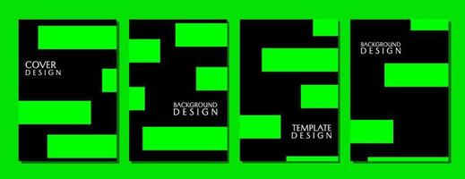 vector design. set of minimalist abstract cover templates. background with a blend of black and green. design for books, magazines, catalogs