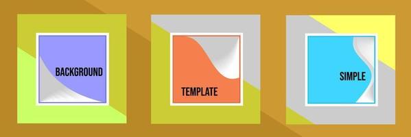 set of square post template designs for social media. cheerful and colorful theme memphis design vector