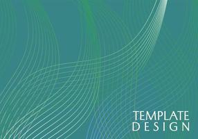 cover template set. green gradient background with abstract line elements. designs for cards, flyers, covers vector