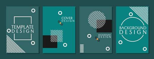 vector design. blue book cover set. geometric abstract background. dynamic and elegant design for business