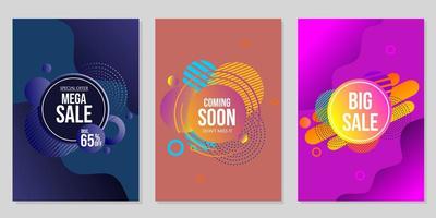 set of discount cover template designs. abstract background for discount advertising and online sales vector