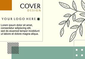 modern and minimalist background design with hand drawn floral elements. abstract design for business cover, banner, poster vector