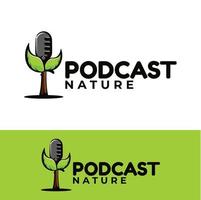 podcast natur arte ilustración vector