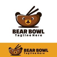 Bear Bowl art illustration vector