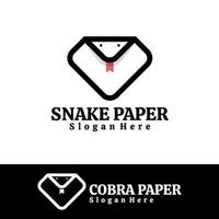 arte creativo de papel de serpiente vector