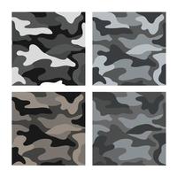 Set to camouflage pattern background for T-shirt, printing, wallpaper