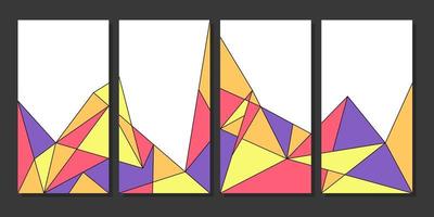 Set of colorful geometric abstract background vector
