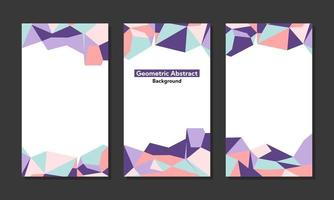 conjunto de fondo abstracto geométrico colorido vector