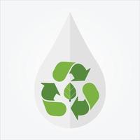 Isolated Recycle Water EPS 10 Vector Graphic